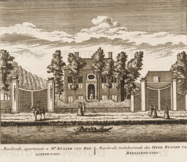 Meerlevelt, owner of Mr. Rynier van Reklinkhuysen, View of the country estate Meerleveld, in