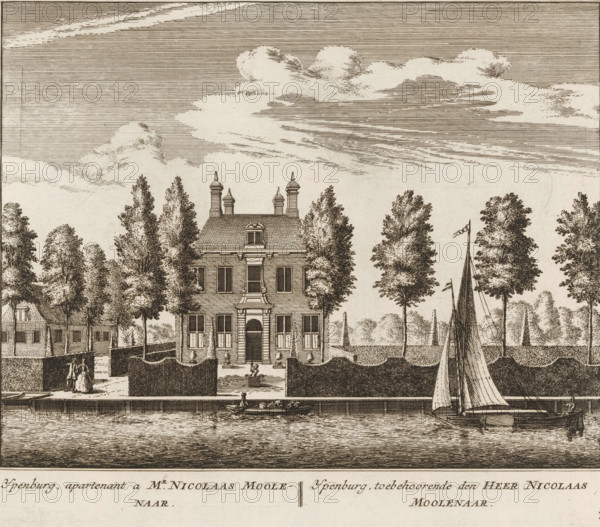 View of the country estate Ypenburg, in Abcoude, Ypenburg, apartmentnant to Mr. Nicolaas Moolenaar,