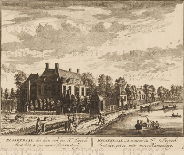 View of the country estate Roosendaal, in Zuilen near Utrecht, Roosendaal, the house of Mr. Joseph