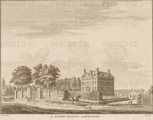 View of the Knight's Manor in Amerongen, The Knight's Manor Amerongen, print, book illustration,
