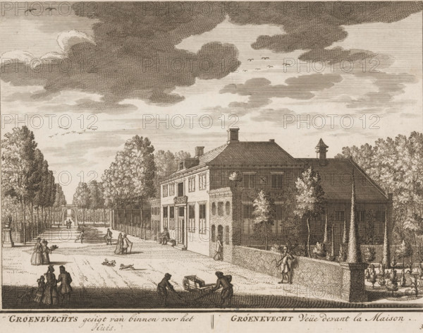 View of Groenevecht in Breukelen, Groenevechts gesigt van binnen voor het huis, Groenevacht veüe