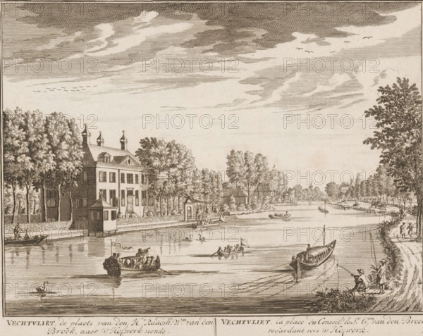 Vechtvliet, the place of Mr. Councillor Wm. van den Broek, looking towards Hofwerk, the place of