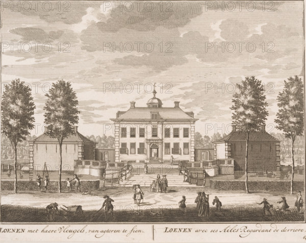 Loenen met haere Vleugels, van agteren te sien, Loenen avec ses Ailes Regardant de derriere,