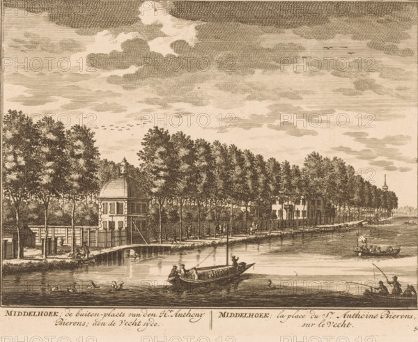 Middelhoek, the country estate of Mr. Anthony Bierens, on the Vecht side, the place of Mr. Anthoine