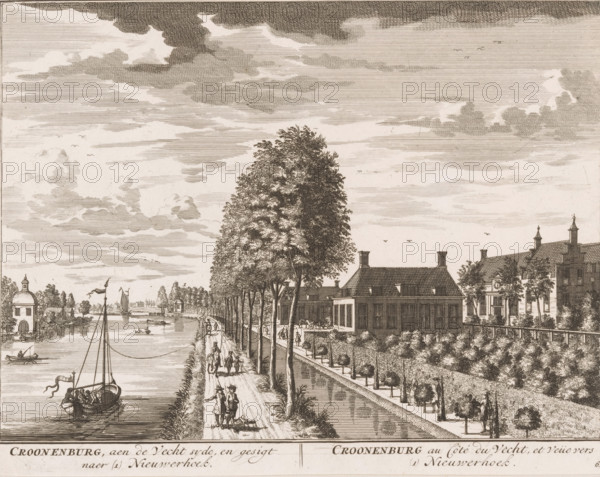 View of Kronenburg aan de Vecht, Croonenburg, aen de Vecht syde, and view after (1) Nieuwerhoek,