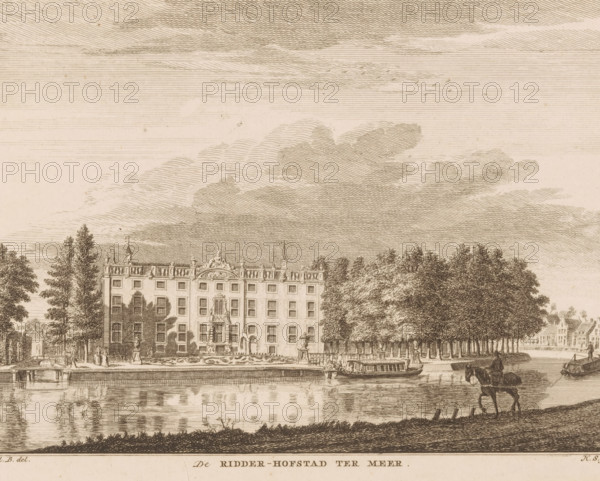 View of Huis Ter Meer, De Ridder-Hofstad Ter Meer, print, book illustration, Series number,