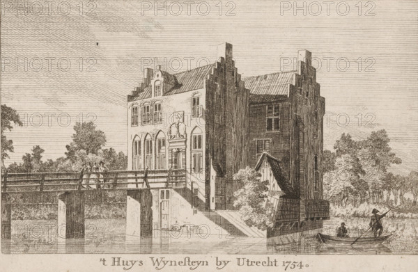 t Huys Wynesteyn by Utrecht 1754, View of Wijnestein Castle near Jutphaas, print, 1754, printmaker,