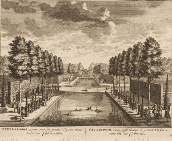 View of the garden of the Otterspoor country estate on the Vecht near Maarssen, Otterspoor's view