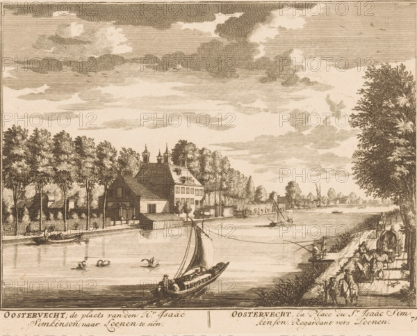 Oostervecht, the place of Mr. Isaäc Simkinson, seen towards Loenen, View towards Loenen, View of