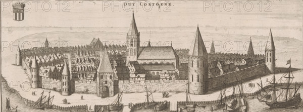 View of Kortgene, Out Cortgene, print, book illustration, printmaker, publisher, Leiden, paper,