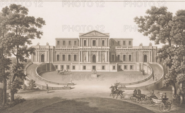 Pavillon de Harlem, View of Pavilion Welgelegen, print, book illustration, publisher: Pierre