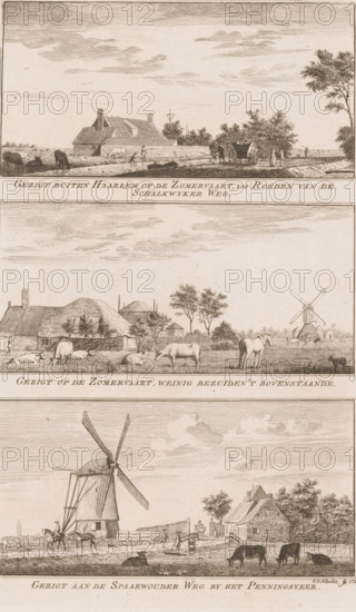 View outside Haarlem of the Zomervaart, 100 Rods from the Schalkwykerweg, View of the Zomervaart,