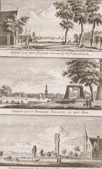 View of the Southern Spaarne at Scholenaar, View of the Northern Spaarne, by the gate, Present