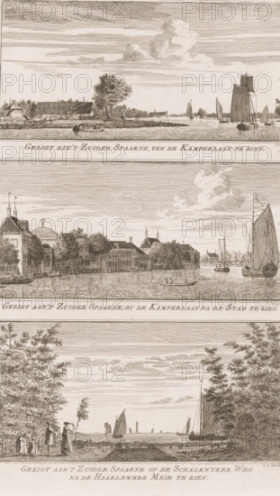 Views of the Zuider Spaarne, View of the Zuider Spaarne, seen from the Kamperlaan, by the