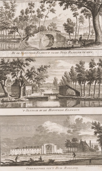 Views of the Elswout Estate and Rolland House in Overveen, By the Elswout Estate seen from the City