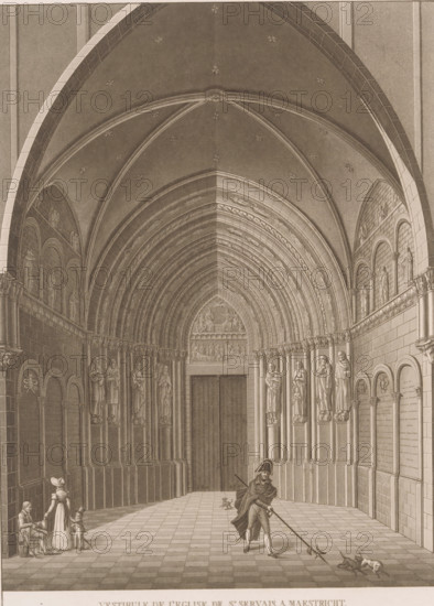 View of the Mountain Portal of the Basilica of St. Servaas in Maastricht, Vestibule de l'Eglise de