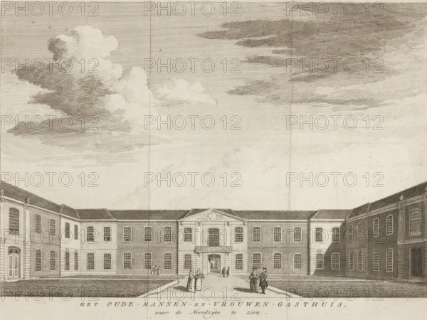 The Old Men's and Women's Almshouse viewed from the North Side, View of the Old Men's House in