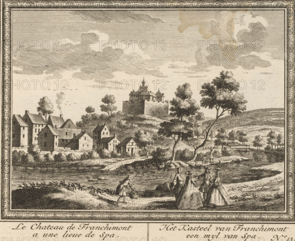 The castle of Franchimont at a place in Spa, The castle of Franchimont a mile from Spa, View of the