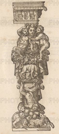 Term with two children in her arms, Portrait of the 17th Term, Oeuvre de la diversité des termes,