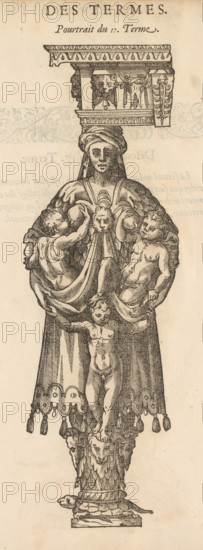 Term with three children, Portrait of the 17th century. Terme, Oeuvre de la diversité des termes,