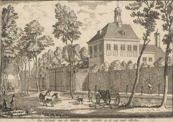 View of the Manor of the Lord of Hoorn, on the road to Sloten, The Manor of the Lord of Hoorn, on
