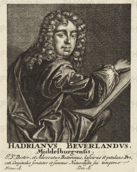 Portrait of Hadriaan Beverland, Portraits of learned men of all classes, Icones virorum omnium