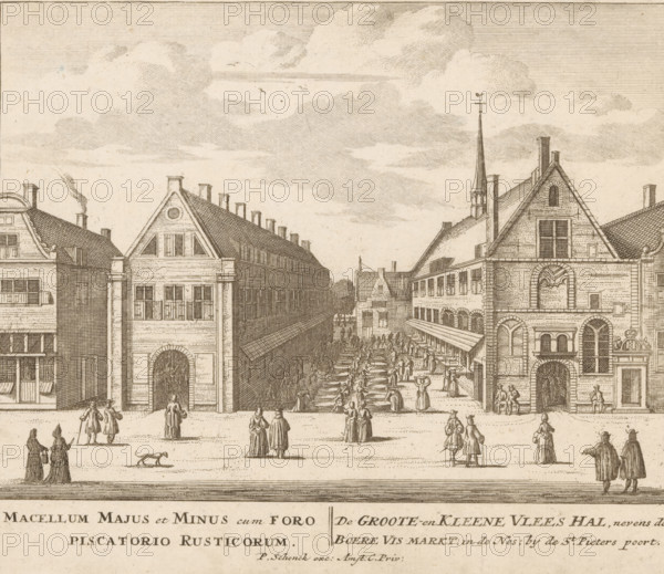 Macellum Majus en Minus cum Foro Piscatorio Rusticorum, De Groote- en Kleene Vlees Hal, naasts de