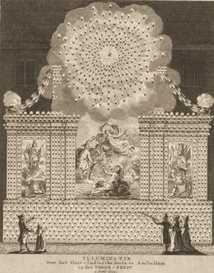 Illumination for the East India House in Amsterdam, 1802, Illumination for the East India House in