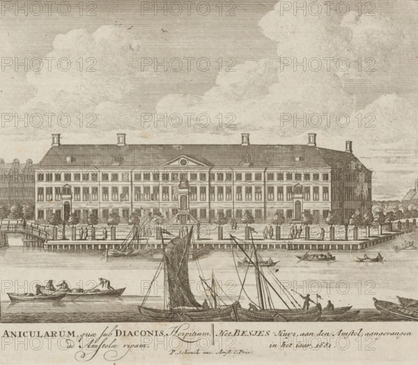 Anicularum, quae sub Diaconis, Hospitium, ad Amstelae ripam, Het Besjes-Huys, aan den Amstel,