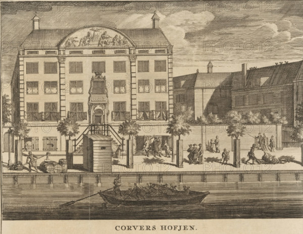 Corvers Hofjen, View of the Corvershof in Amsterdam, print, book illustration, Series number, 267,