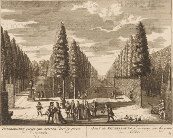 Petersburg's view from behind, through the large avenues, View of Petersbourg from behind, by the
