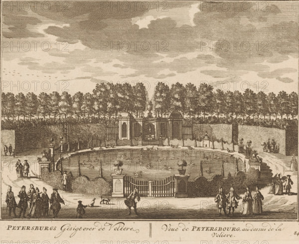 Petersburg View over the Aviary, View of Petersbourg, above the aviary, View of the aviary of the