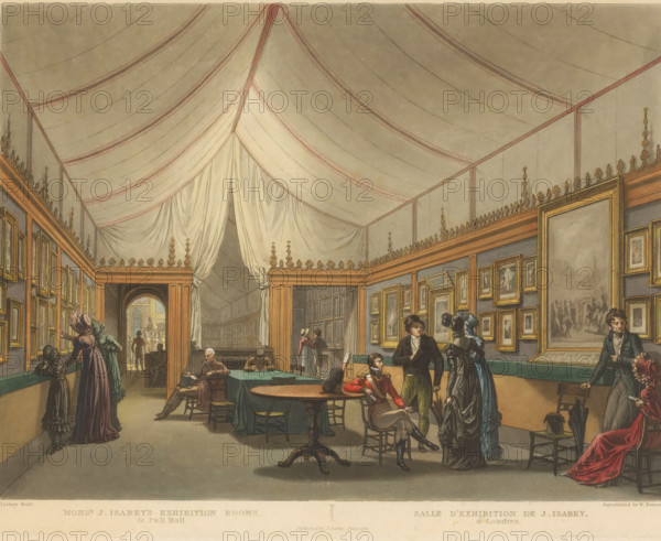 Monsr. J. Isabey's exhibition rooms, 61 Pall Mall, Salle d'Exhibition de J. Isabey, à Londres,