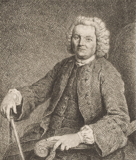 Portrait of Johann Georg Glume, father of the artist, print, printmaker: Johann Gottlieb Glume,