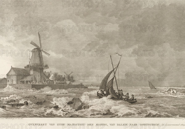 Lodewijk Napoleon sails from Dalem to Gorinchem, 1809, Crossing of His Majesty the King, from Dalem