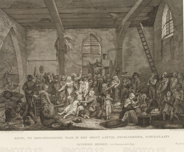 Shelter for victims in Babyloniënbroek, 1809, Chapel in Babyloniënbroek, where a large number of