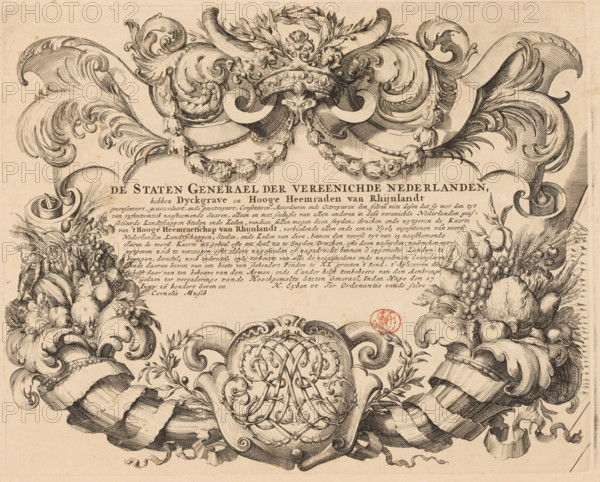 The High Council of Rhineland, Patent granted by the States General for a map of the Rhineland