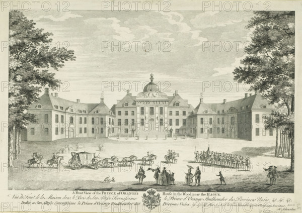 View of the front of Huis ten Bosch, A front view of the Prince of Orange's house in the wood near