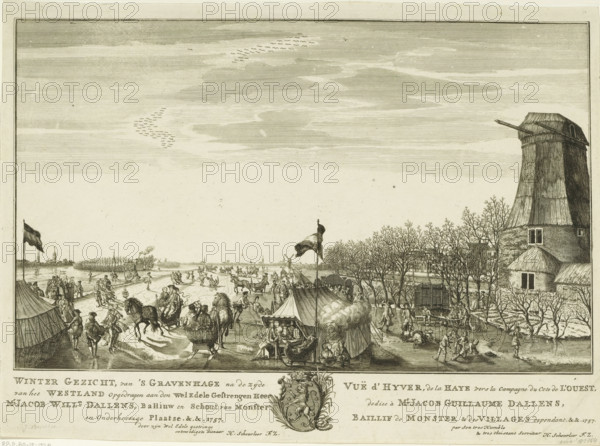 Winter view, from The Hague towards the Westland side, Vuë d'hyver, de La Haye vers la campagne du