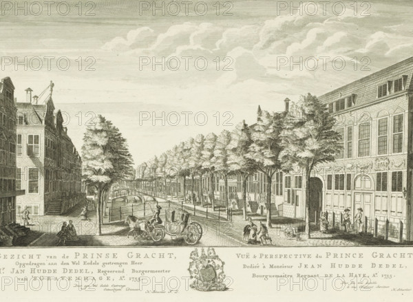 View of the Prinsegracht in The Hague, View of the Prinse Gracht, Vuë & perspective du Prince