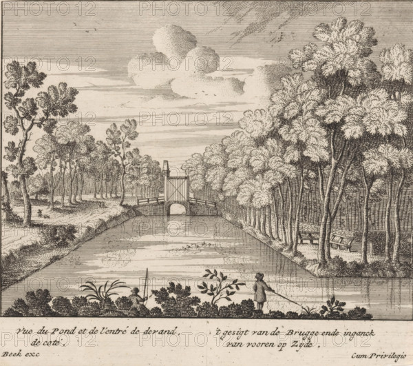 View of the bridge and gateway in front of Huis ten Bosch, 't Gesigt van de brugge ende inganck van