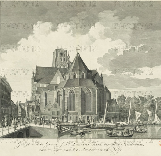 View of the Great or St. Lawrence Church in Rotterdam, View of the Great or St. Lawrence Church of