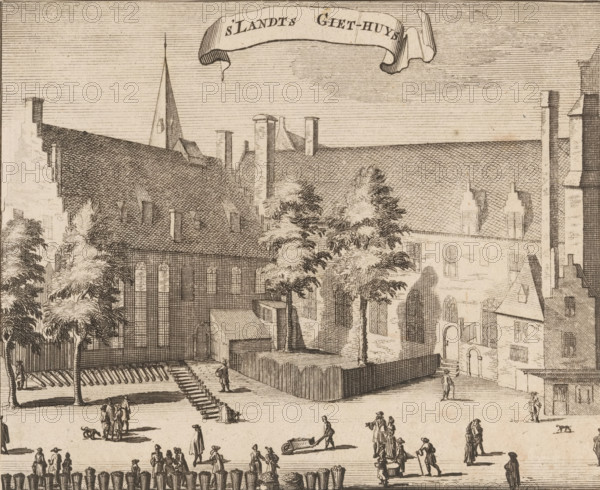 View of the State Artillery Foundry in Middelburg, 's Landts Giet-huys, print, book illustration,