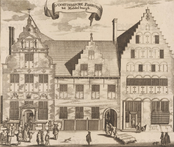 The East India Warehouses in Middelburg, View of the East India Warehouses in Middelburg, print,