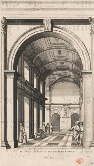 Part of the gallery surrounding the Civic Hall in the City Hall on the Dam, The Gallery seen from