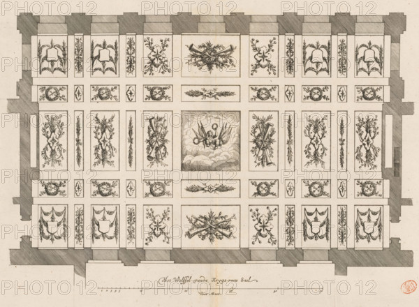 The Vault of the War Council Hall, Ceiling of the War Council Hall in the City Hall on the Dam,