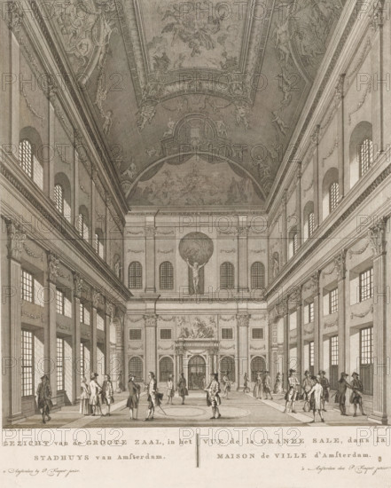 West side of the Civic Hall in the City Hall on the Dam, View of the Great Hall, in the City Hall