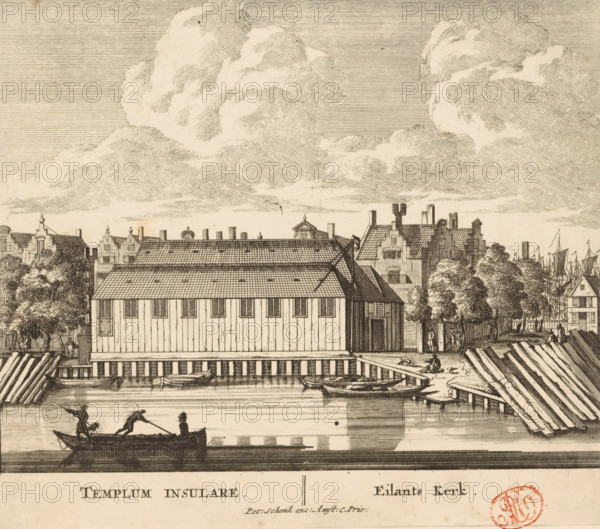 Templum Insulare, Eilants Kerk, View of the Eilandskerk in Amsterdam, 100 Illustrations of the most