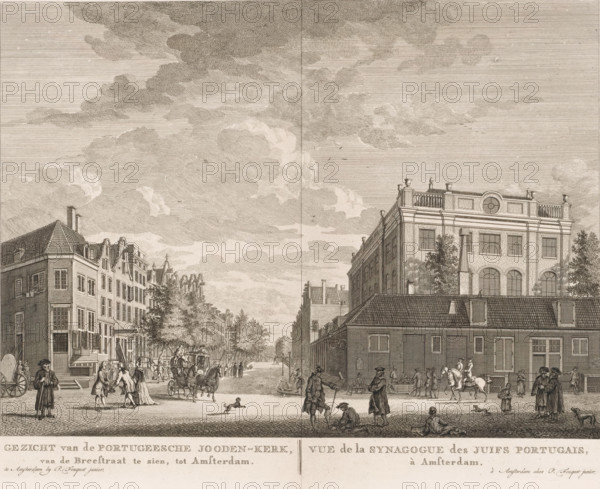 View of the Portuguese Synagogue in Amsterdam, View of the Portuguese Jewish Church, seen from the