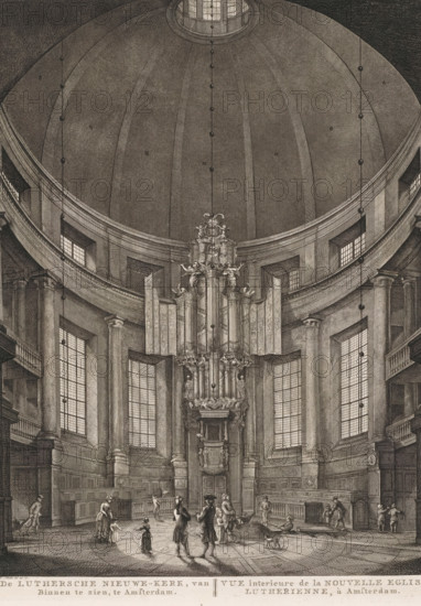 The Lutheran New Church, Viewed from the Inside, in Amsterdam, Interior View of the New Lutheran